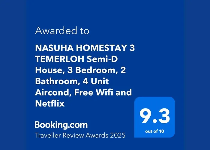 Nasuha Homestay 3 Temerloh Semi-D House, 3 Bedroom, 2 Bathroom, 4 Unit Aircond, Free Wifi And Netflix